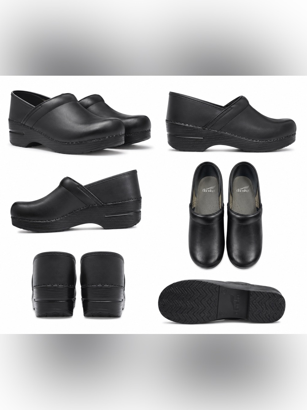 Dansko professional black leather clogs 39 / 8‎